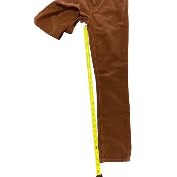 Mother Sz 24 pants Mid Rise Dazzler Ankle Corduroy Brown Cozy Preppy New - Picture 10 of 11